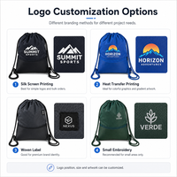 Sac à dos à cordon en polyester 600D personnalisé, sac de sport Ripstop pour la gym, les clubs sportifs, le marathon et les courses de trail, sac à cordon de serrage
