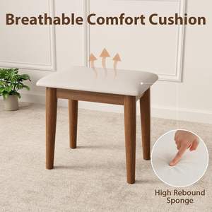 Repose-pieds en bois massif, tabouret rembourré et repose-jambes, <span class=keywords><strong>petit</strong></span> <span class=keywords><strong>banc</strong></span> pour l'entrée de la maison SZY015 - Product Image 5