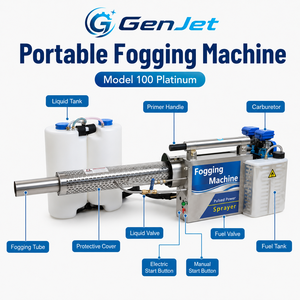 Machine de fumigation thermique à jet pulsé GenJet, réservoir de 15 L, moteur de pulvérisation en titane 120, pompe portable à essence pour l'agriculture - Product Image 4