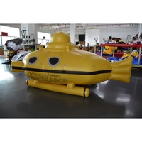 KeepFuns Sous-marin gonflable géant jaune pour piscine et plage |   Équipement de jeu aquatique personnalisable « DEEP SEARCH »