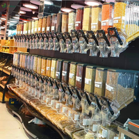 Distributeur de nourriture en vrac hermétique sans BPA pour usine, conteneurs à bonbons, bac à gravité, distributeur de céréales et de grains de café pour présentation en magasin de bonbons