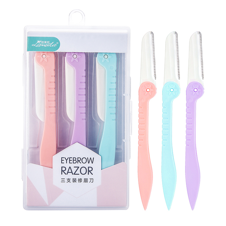 Lameila складной 3 предмета в комплекте из нержавеющей стали волосяной покров лица Триммер корсет Портативный бритвы для бровей бритвы комплект ювелирных изделий для женщин A0369