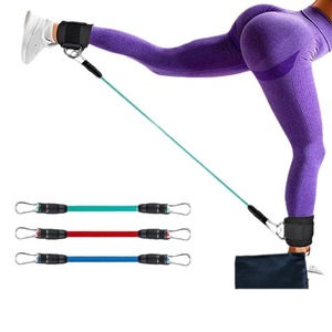 Set di Fasce Elastiche di Resistenza con Cinturino alla Caviglia per Allenamento Glutei e Gambe, con Borsa per il Trasporto - Product Image 1