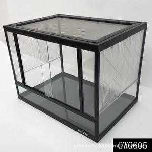 Sürüngenler ve amfibiler için şeffaf cam yuvarlak masaüstü yetiştirme kutusu Geckos ve kertenkele kaplumbağalar için çevre dostu ve evcil hayvan dostu - Product Image 4