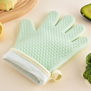 Gants de cuisine en silicone pour micro-ondes, résistants à la chaleur, mitaines de four, gants de cuisson résistants à la chaleur et imperméables - Product Image 1