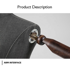 Maniquíes de <span class=keywords><strong>Hombre</strong></span> para Tienda de Ropa, <span class=keywords><strong>Torso</strong></span> Masculino con Brazos de Madera, Base de Metal, Medio Cuerpo con Ruedas - Product Image 6