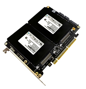 듀얼 디스크 SFF8639 U.2 NVME 및 SATA 2.5 인치 하드 드라이브에서 PCIE4.0 분할 카드 - Product Image 5