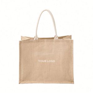 Wholesale Jute Tote <b>Bags</b> With Custom Printed Logo Jute Shopping <b>Bag</b> Reusable Natural Carry Jute <b>Bag</b> - Product Image 1