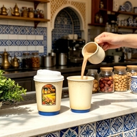 Gobelet en papier rotatif écologique et recyclable, gobelet jetable à double paroi avec fenêtre, gobelet à café biodégradable avec logo personnalisé