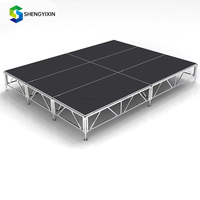 Escenario de Baile Portátil Modular de Aluminio, Preensamblado, Ligero, Transparente, para Exteriores, con Dimensiones Personalizables de 0.3-2m