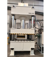 Prensa hidráulica Xinli de 315 toneladas para estampado profundo de bandejas de acero para hornear y platos planos, con motor de cuatro columnas y bomba.