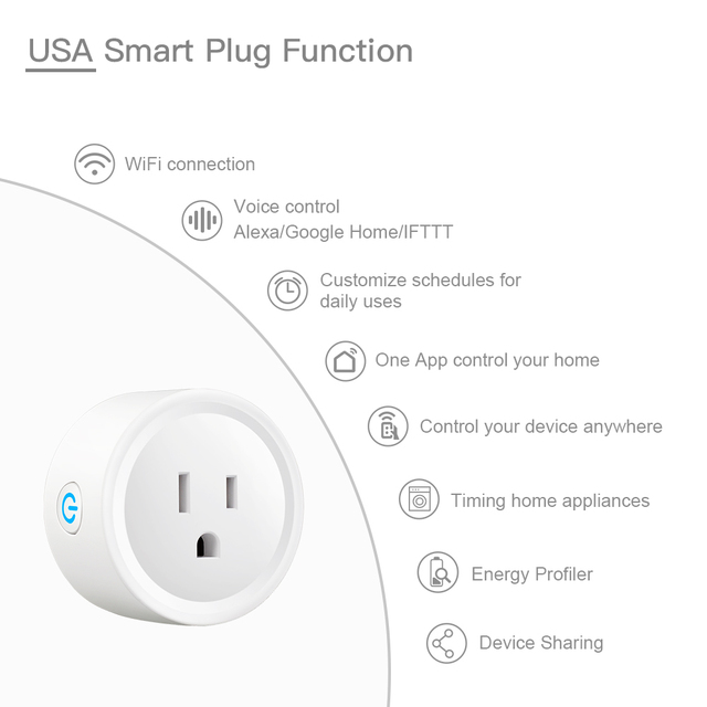 Russia Smart Socket Wifi Smart Herramienta De Enchufe Voice Control Smart Home Improvement Socket Plug