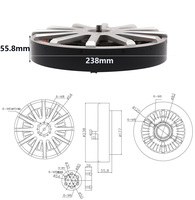 Système de propulsion 23850 98KG avec moteur BLDC, hélice et contrôleur de vitesse pour paramoteur, avion, Evtol, drone