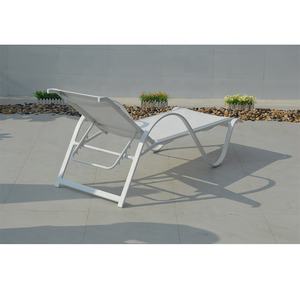 होटल विला लिविंग रूम के लिए पूल और समुद्र तट के लिए सफेद स्लिंग चेज़ लाउंज कुर्सी - Product Image 6