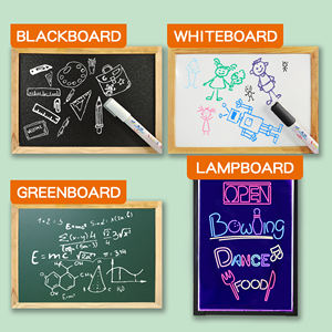 Marqueurs à craie liquide néon-stylos à craie effaçables <span class=keywords><strong>pour</strong></span> tableau noir, fenêtre de <span class=keywords><strong>voiture</strong></span>, verre, miroir, tableau noir avec pointe Fine réversible - Product Image 3