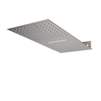 Ensembles de douche modernes à poignée unique en chrome, accessoires de douche carrés en laiton poli, robinets thermostatiques pour salle de bain