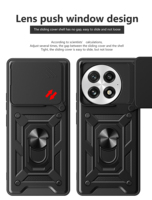 Coque de protection d'objectif pour OnePlus 13 12 5G 12R avec anneau de confidentialité pour appareil photo et support pour OnePlus Ace 3 Nord 4 CE4 CE3 Lite