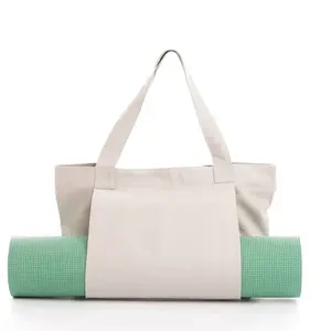 Túi Tote Vải Cotton Thêu Hình Hoa Thêu Thảm Tập Yoga Gấp Lại Được Đựng Hàng Tạp Hóa Nặng Có Thể Tái Sử Dụng Tùy Chỉnh