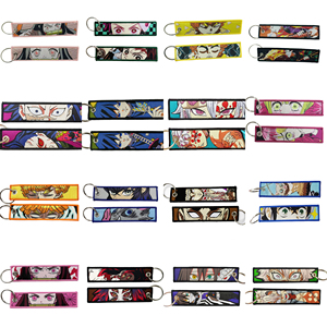 Porte-clés brodé personnalisé Demon Slayer Kamado Nezuko avec logo tissé, pour voiture, moto, sac à dos - Product Image 1