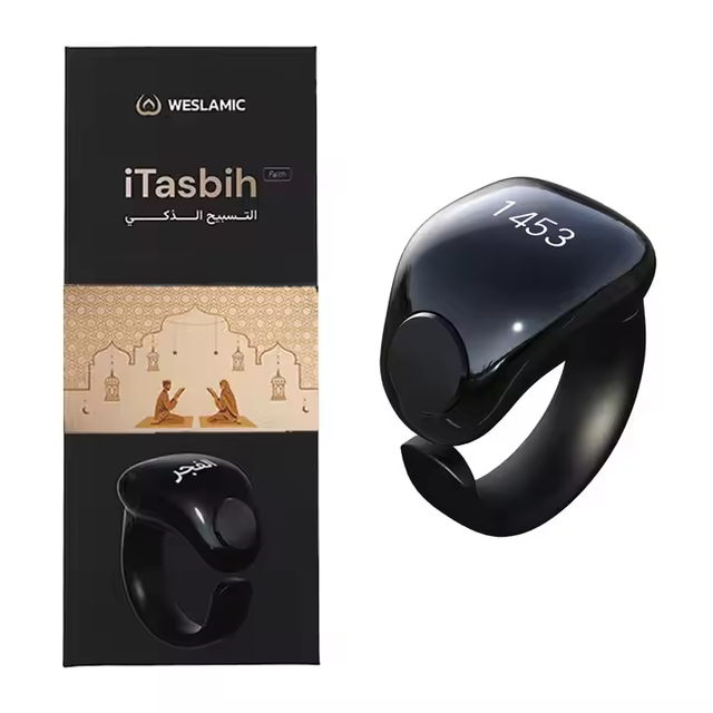 Muslim Zikr Ring OEM Smart Ring Blue tooth Electronic Iqibla Tasbih Digital Islamic Ring Sunriser Tasbih Islamique Tally Counter