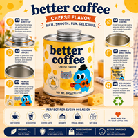 Boîtes à café rondes en fer blanc de 100/130/180g avec logo personnalisé, couvercle à vis, impression offset pour emballage alimentaire