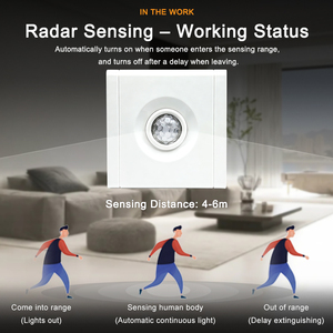 <span class=keywords><strong>Détecteur</strong></span> <span class=keywords><strong>de</strong></span> mouvement radar micro-ondes <span class=keywords><strong>de</strong></span> type 86 AC220V avec temporisation réglable <span class=keywords><strong>pour</strong></span> éclairage LED mural <span class=keywords><strong>de</strong></span> couloir et d'escalier - Product Image 4