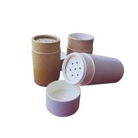 Boîte cylindrique écologique recyclable personnalisée avec logo imprimé pour poudre, shampoing sec, épices