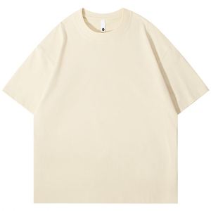 เสื้อยืดผู้หญิงดีไซน์ทันสมัย คุณภาพสูง ผ้าฝ้ายถัก 100% ลายเรียบง่าย น้ำหนัก 220 กรัม ผ้าไม่ยับ ทรงหลวม แขนสั้น - Product Image 4