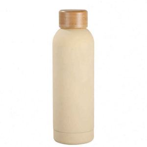 Pink Stainless Steel Vacuum Insulated Water <b>Bottle</b> Wooden Lid Leak-Proof Eco-Friendly 6-12 Hours Thermal Insulation for Travel - Product Image 5