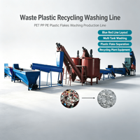 Ligne complète de lavage et de recyclage des flocons de PET, machine de tri, de broyage, de lavage et de séchage des bouteilles en plastique usagées