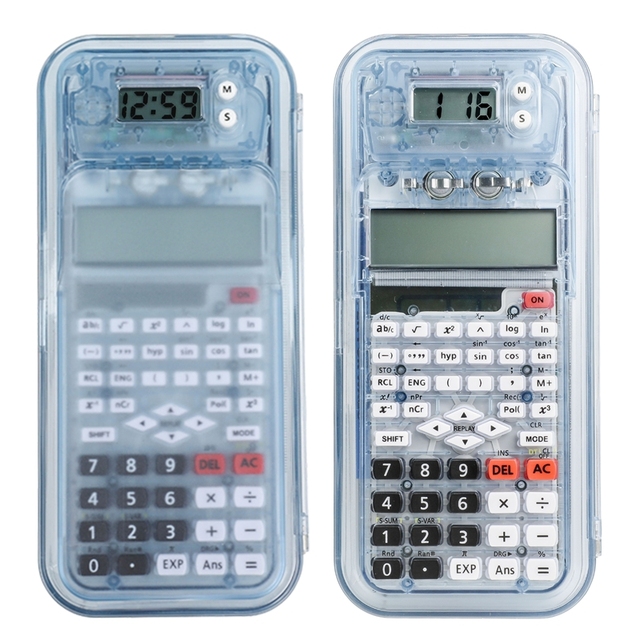Multifunctional School Electronic Scientific Calculator Set Time Plastic Student's Mathematical Calculator