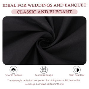 Wholesale High Quality 100% Polyester Woven Reusable Rectangular Table Cover Luxury Wedding Banquet Restaurant <b>Tablecloths</b> - Product Image 5