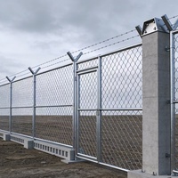 Clôture de protection pour autoroute, route montagneuse, pont, en treillis métallique losangé en acier galvanisé et revêtu de PVC, 6 pieds