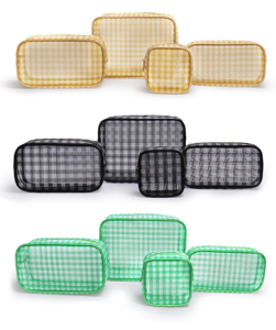 Bolsas de Maquillaje de Malla Reutilizables Ecológicas Personalizadas DIY para Mujer, Bolsas Grandes con Cremallera Duraderas en 4 Tamaños, Almacenamiento Portátil - Product Image 1