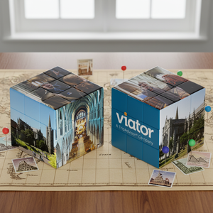 Viator Travel Client Gift Custom Logo Glow Dark Magnetic Speed <strong>Cube</strong> Puzzle Wholesale Promotional Bulk Order Personalized - Product Image 1