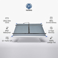 Panneau lumineux LED industriel pour salle blanche 600x600mm 56W 6000K IP67 étanche en alliage d'aluminium pour laboratoire, hôpital, qualité pharmaceutique