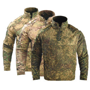 SIVI, uniforme de rana de camuflaje para hombre, camiseta de manga larga, ropa de equipo <span class=keywords><strong>t</strong></span>áctico, uniformes, camiseta de entrenamiento de combate con cremallera 1/4 - Product Image 5