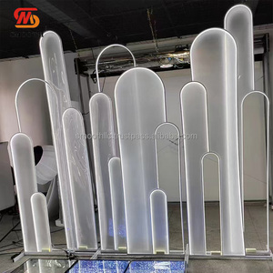 SMOOTH Handmade Wedding Banquet <b>Hall</b> LED Backdrop Arch Stand with 7-8ft Height Metal Iron Warm <b>Light</b> for Event Stage Decoration - Product Image 3