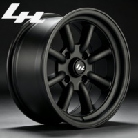 Jantes monobloc personnalisées noires mates à profil profond 18-20 pouces, roues JDM toutes tailles, toutes entraxes pour Honda, Toyota, Nissan, Mazda, BMW