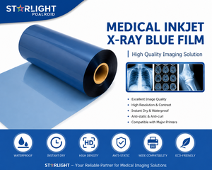 Film radiographique médical à jet d'encre bleu, base PET, film d'impression sèche haute résolution pour radiologie, 210 microns, imperméable - Product Image 1