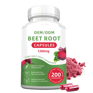 Kapsul Bit Organik Bersertifikat GMP Meixuanmei 1200mg (200 Kapsul) Peningkat Nitric Oxide untuk Wanita Dewasa, Atlet, dan Ibu Hamil - Product Image 1