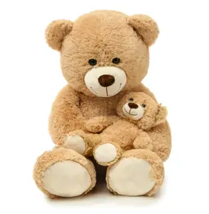 แม่หมีเท็ดดี้ยักษ์และลูกหมีตุ๊กตาหมีนุ่มยัดไส้สัตว์สำหรับวันแม่