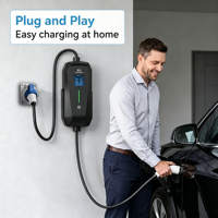 Station de recharge portable étanche IP65 avec application Tuya, WiFi, chargeur EV portable 32A 7kw