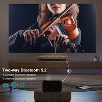 Umiio Nouveau 2024 K10-U8 1080P 1200 ANSI Luminosité Android 9 Haut-parleurs stéréo HIFI Projecteur intelligent portable pour réunions en extérieur