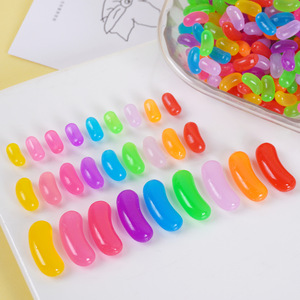 โมเดลลูกอมกัมมี่จำลองจาก PVC, เม็ดลูกอมสีรุ้งขนาดเล็ก, เครื่องประดับและอุปกรณ์ทำมือ DIY, ลูกอมผลไม้คริสตัลปลอม - Product Image 4