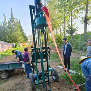 Nouvelle Offre Spéciale – Foreuse de puits d'eau rotative haute performance 380V, mobile, avec moteur de 150m de profondeur de forage, garantie 1 an - Product Image 1