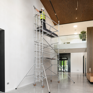 Andamio móvil de aluminio, torre de andamio con ruedas, andamio de fácil montaje, escalera de andamio de aluminio - Product Image 2