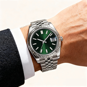 自動メカニカルウォッチ男性用メカニカルウォッチ男性用メカニカルウォッチメッシュブレスレットミニマリストデザインモダンモントル - Product Image 1