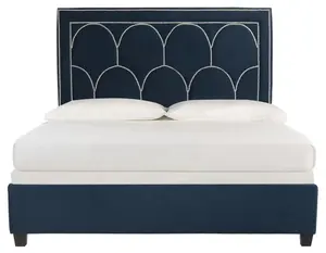 Trung Quốc Nhà Máy Trực Tiếp Bán Giá Rẻ Thiết Kế Thanh Lịch Đầy Đủ Giường Khung King Headboard Cao Trở Lại GIƯỜNG GỖ Đồ Nội Thất Gỗ Rắn Mềm Giường