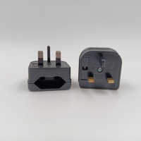 Adaptateur de voyage UK vers EU 2 broches BS1363 avec fusible 3A (5A)